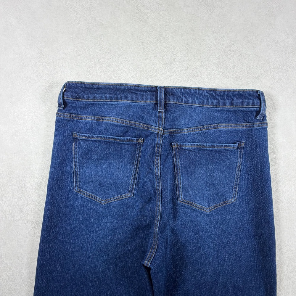 Quince Ultra-Wide Leg Jeans Dark Wash High Rise Organic Cotton Blend Size 33 - Picture 12 of 12